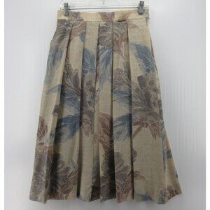 VINTAGE Geiger Skirt 40 Wool Midi A-Line Cottagecore Pleated US 10